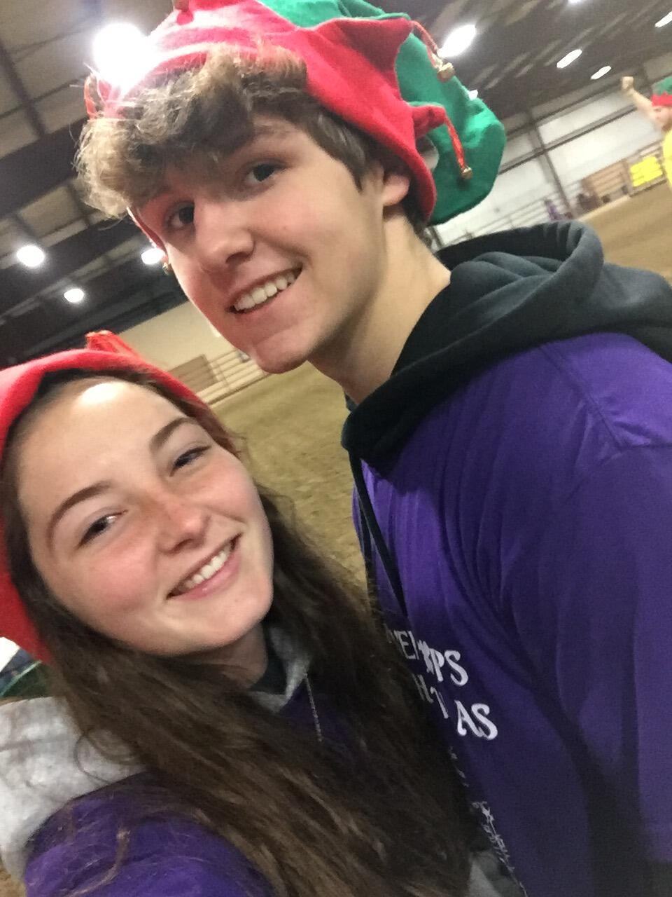 Staff during Clover, Cops, and Christmas charity 