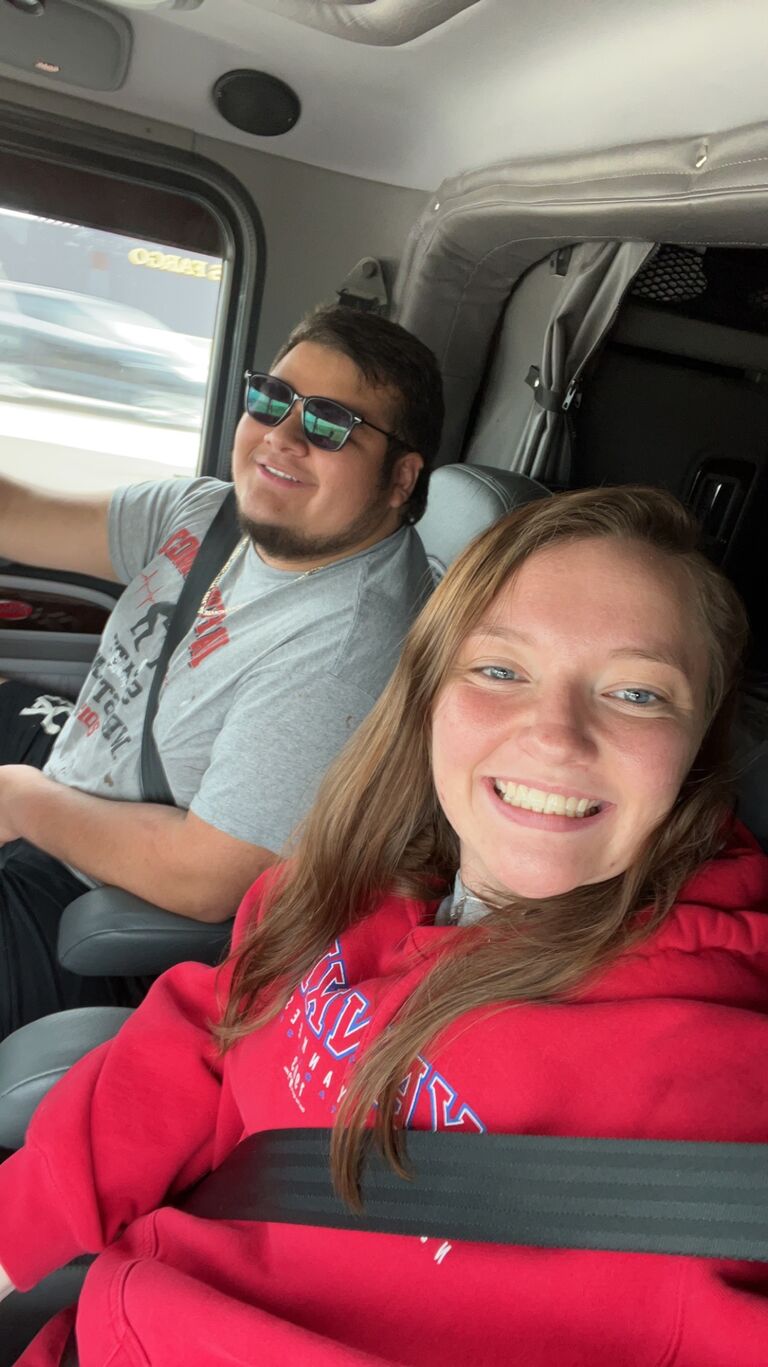 We were extremely excited to be engaged! We took the next couple days to take it all in. Little semi trip to celebrate. 🚚 Here comes lots of planning!