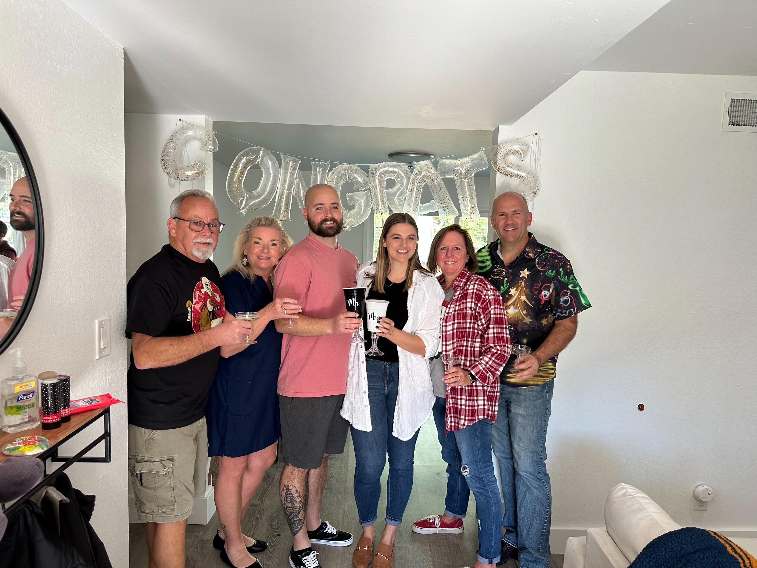 Celebrating our engagement with our parents