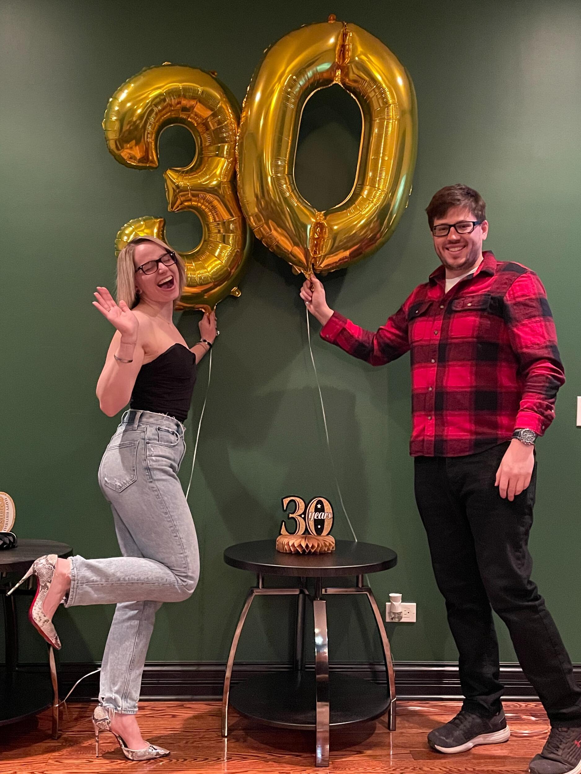 Elizabeth threw Daniel a 30th birthday party! 