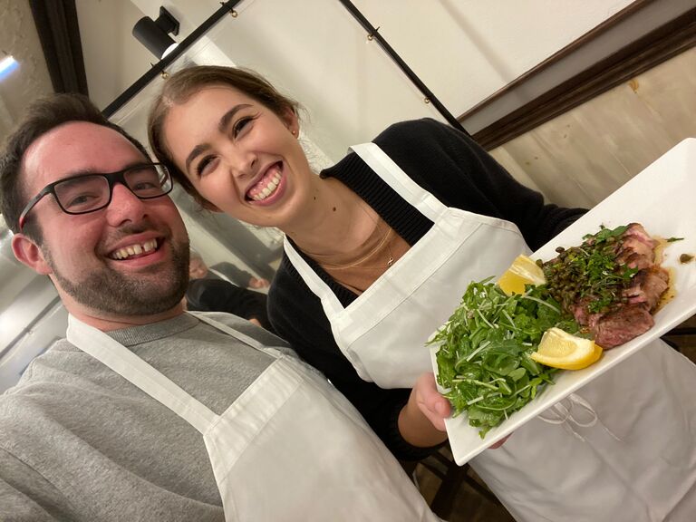 Cooking class at Glorioso's Italian Market to celebrate Peter's (belated) birthday
