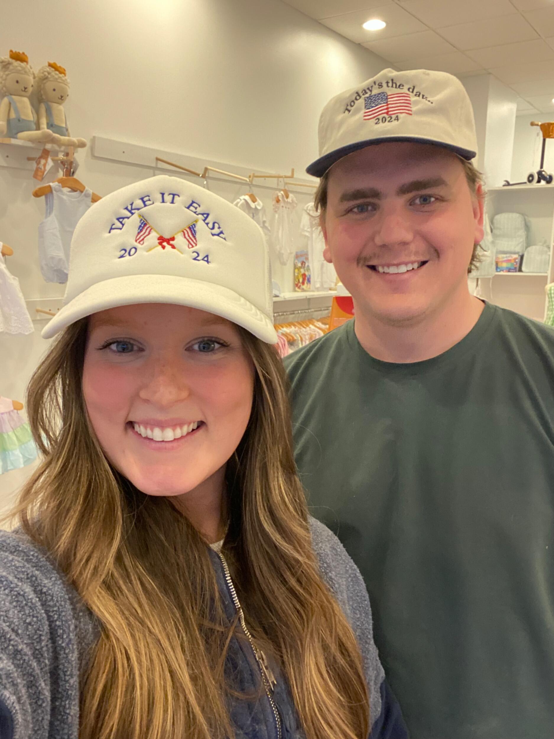 That Spring we started working on stitching some hats (more to come!)