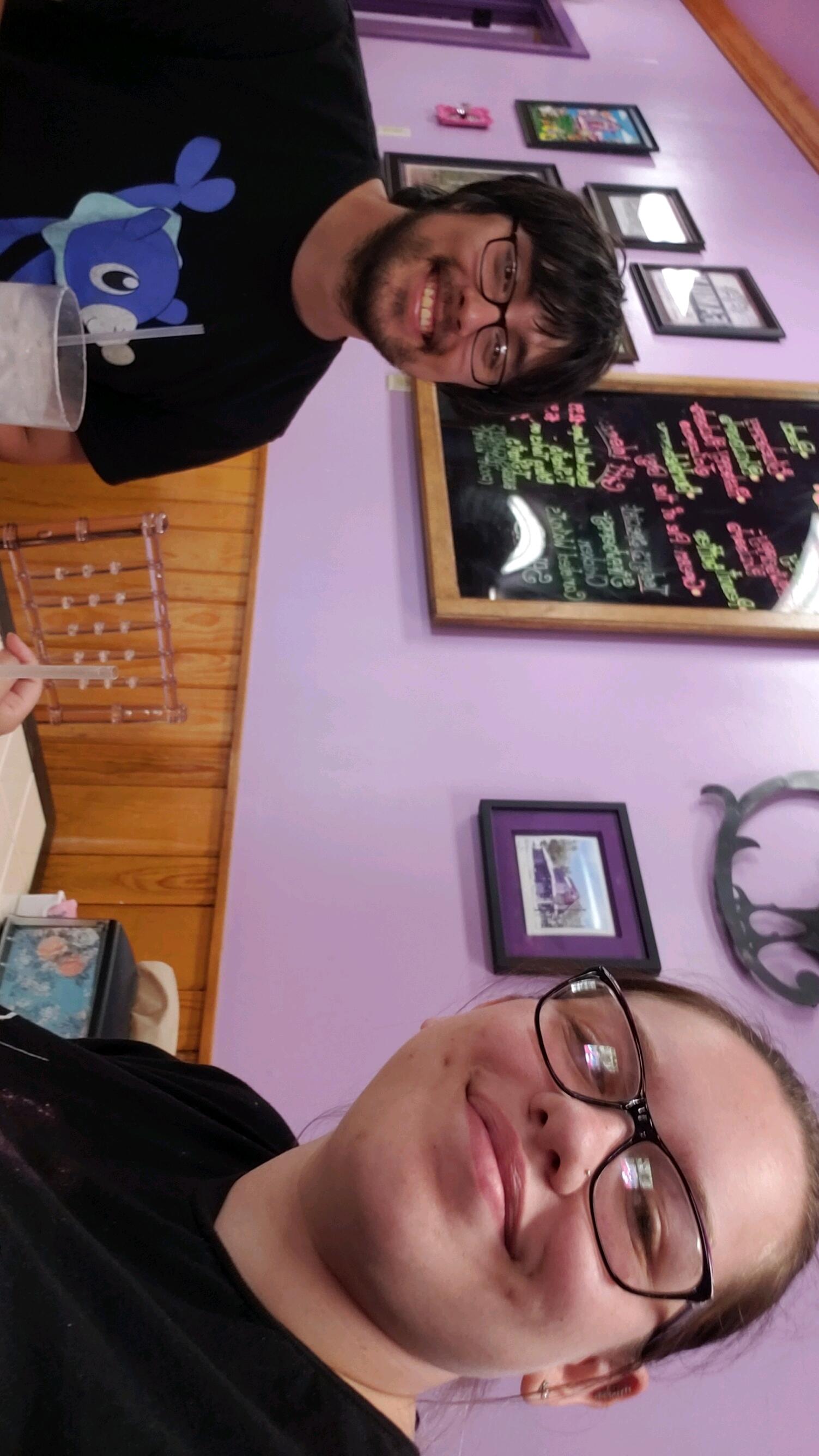 This was a restaurant called the Purple Place in a small town near the black hills. Everything in the restaurant was purple and it had amazing food.