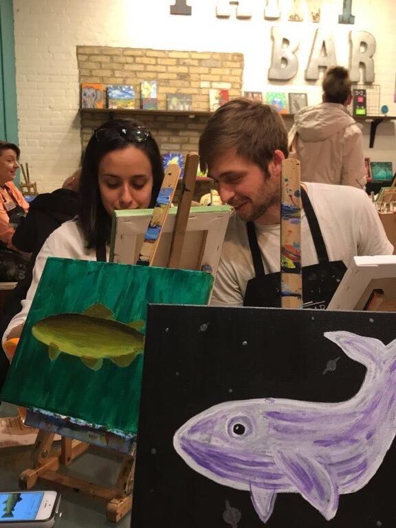 Our first time painting masterpieces