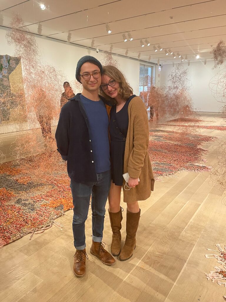 Ella and Adam enjoying the Art Institute of Chicago. This was the couples first weekend trip together.