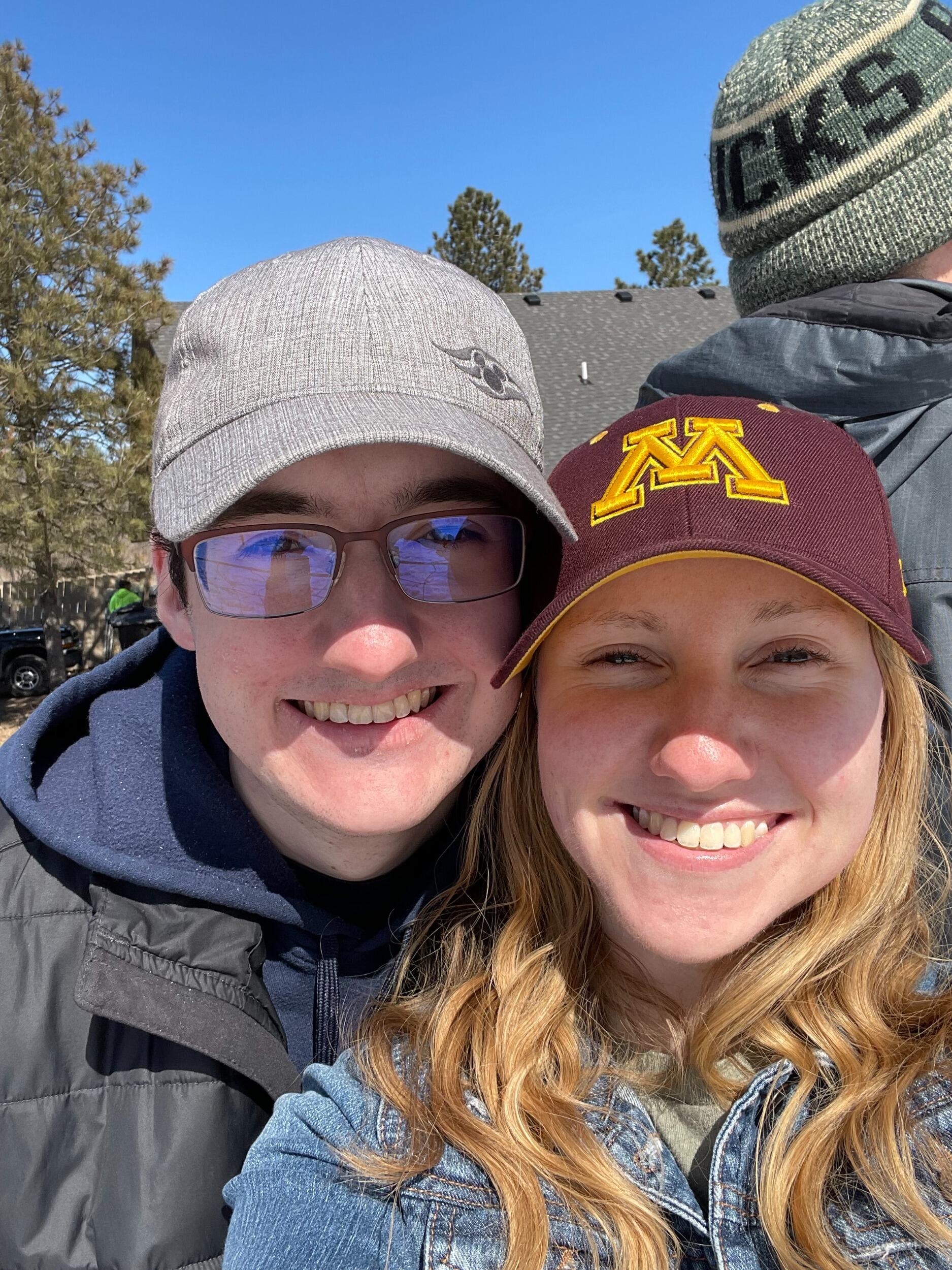 First real photo together at the Welch Village Annual Pond Skip.
