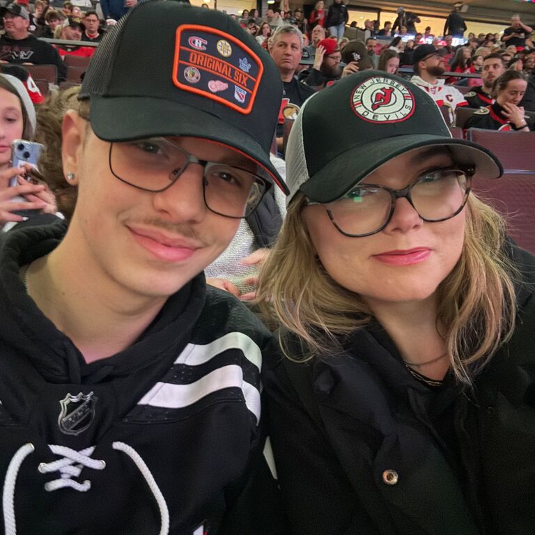 Our first hockey game together