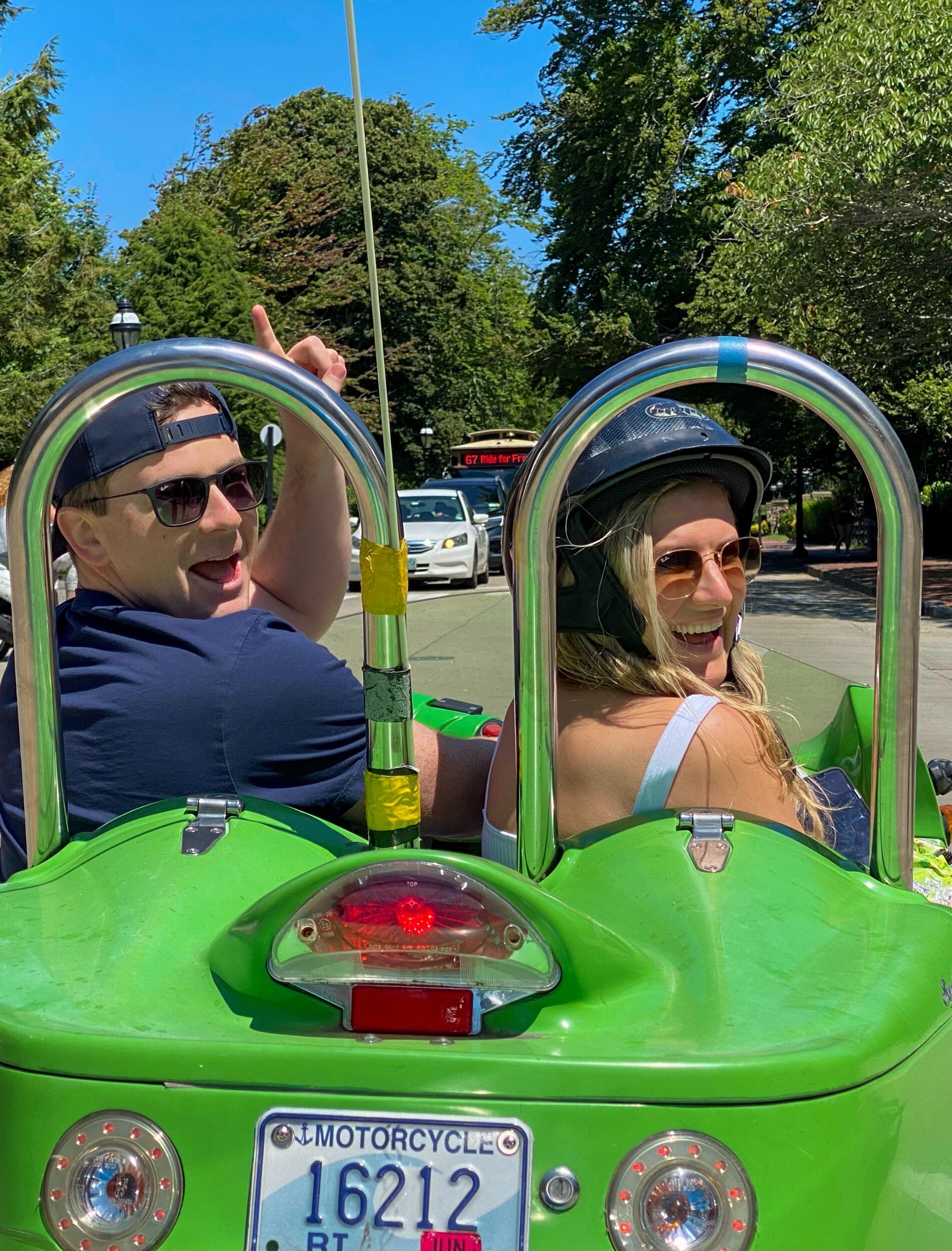 Couple of Newport kiddos cruisin' around