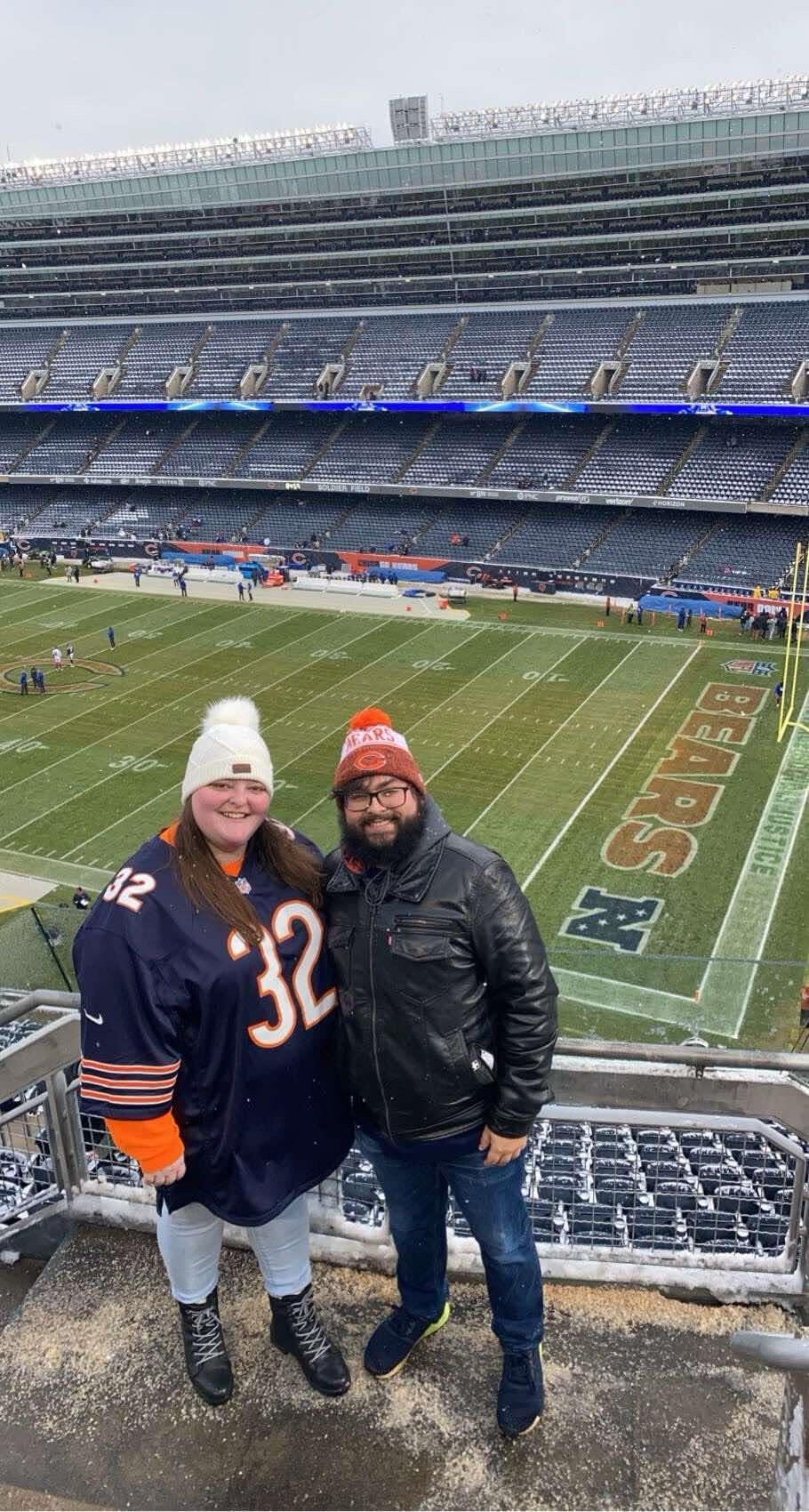 Savannah and Colin went to Chicago to attend Savannah's first NFL game. The Bears played the Giants and won 29-3!
