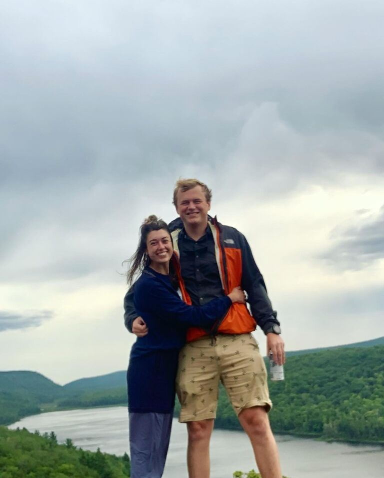 Megan and Jack's first Porcupine Mountain Music Festival - quick stop at Lake of the Clouds! 