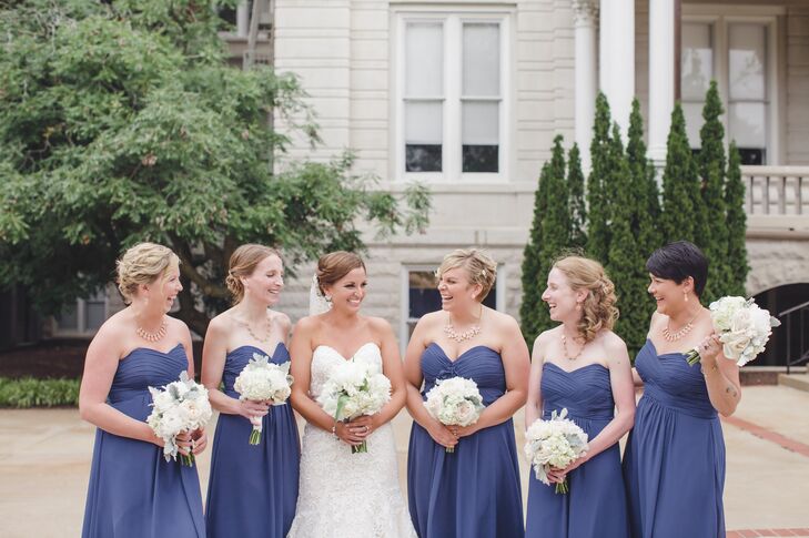 marine bridesmaid dress