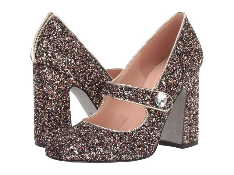 blush sparkle heels