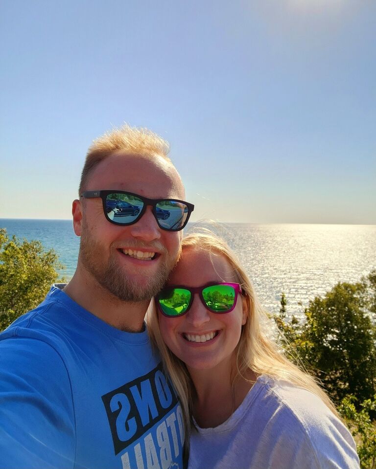 Kyle and Allison spending time in the Upper Penninsula during an annual camping trip with friends!