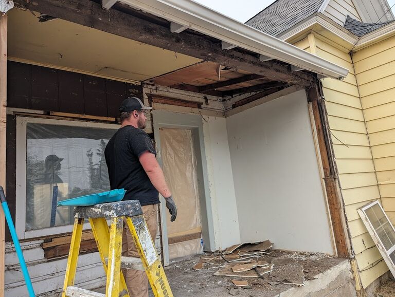 2024 was spent reviving their home, which was originally built in 1890! Daniel and his dad John tore it down to the joists and worked their way up from there. They did almost everything themselves (new electric, plumbing, flooring, sheetrock, paint, flooring, and appliances). If you're able to come over during the wedding weekend, you'll see all the work they've done. Laurel is incredibly proud of Daniel!