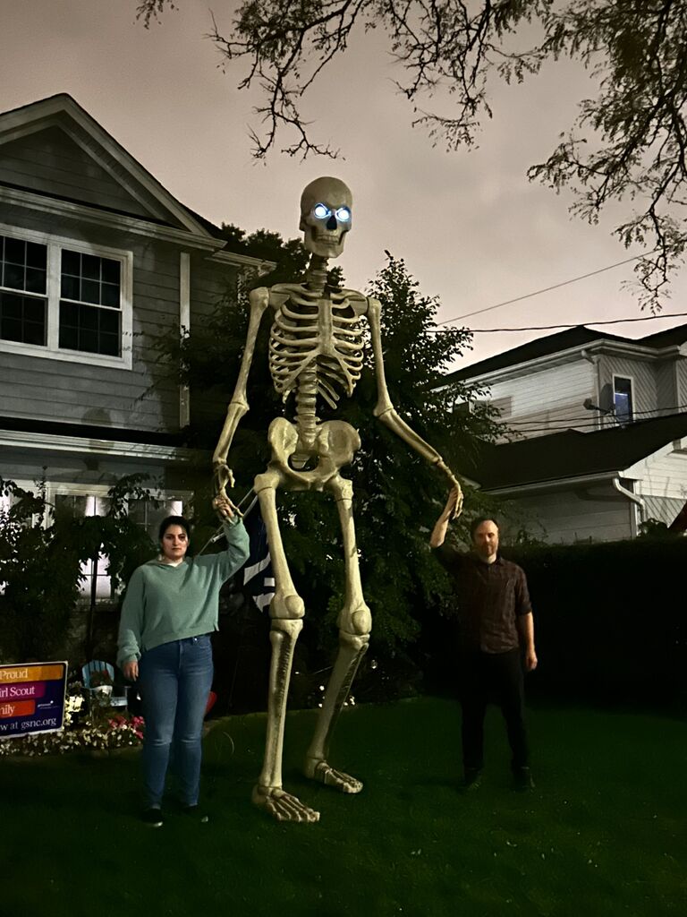 Our first big joint purchase. Meet Skelly!