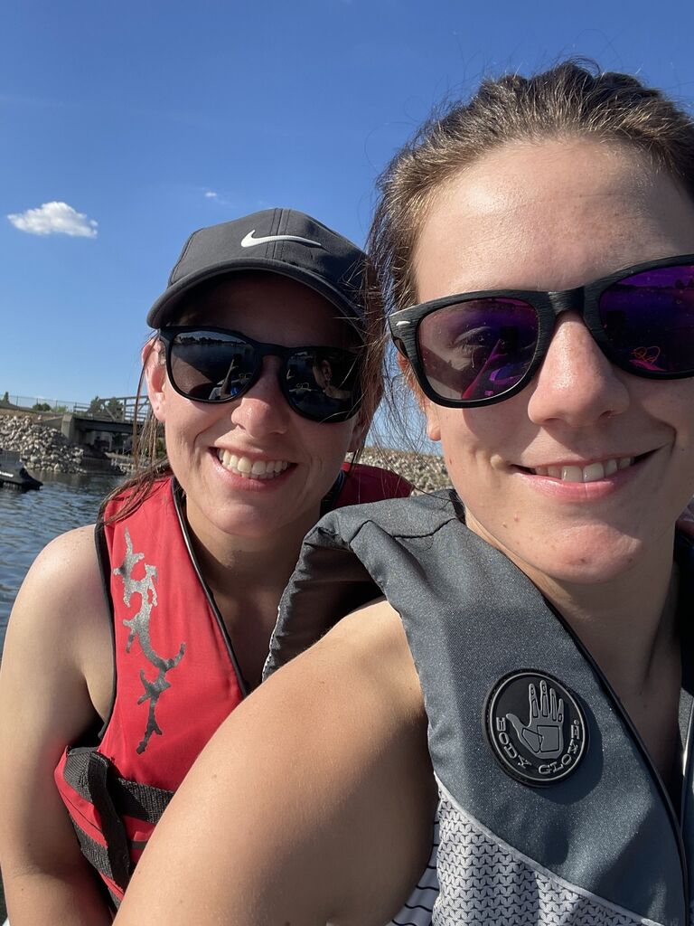 Halea's first adventure as a Bismarck resident! Took the jet ski out on the Missouri River.