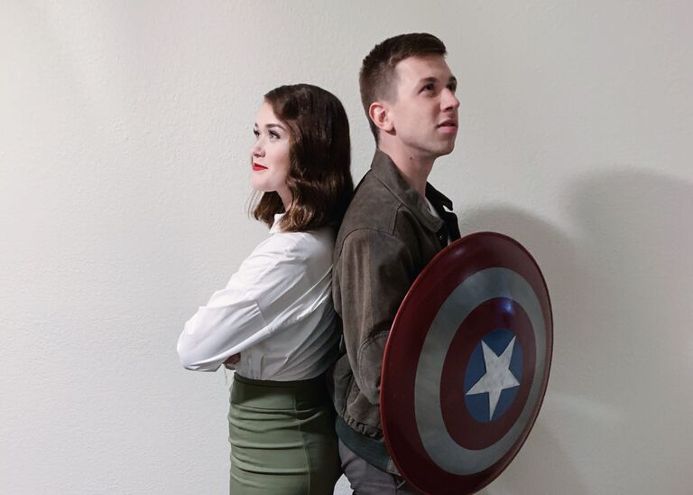 Our first Halloween! Captain America & Peggy Carter
