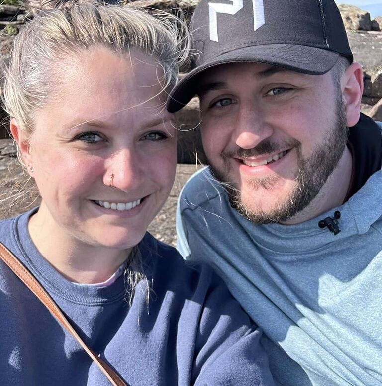 Miki and Blake enjoying the North Shore together for the first time. This picture was taken while we hung out on the point of Cove Point.