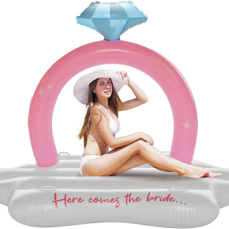 Here Comes the Bride pool float from Amazon. 