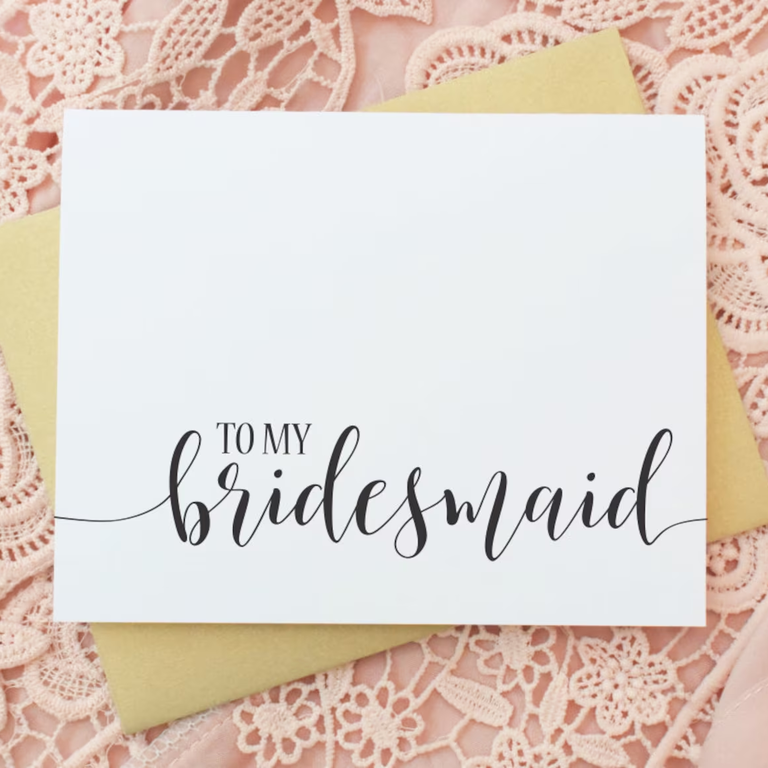 "To My Bridesmaid" Bridesmaid Thank-You Card