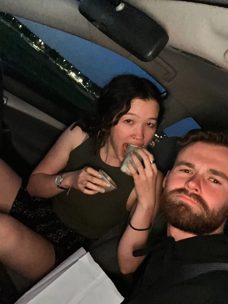 First time I dropped Hunter off at the airport for his trip to Arkansas. We weren't dating at this point :)