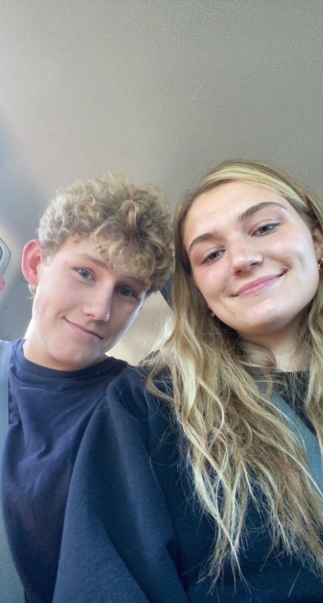 They shared their first kiss on the beach in California on an end-of-freshman-year road trip with friends before saying goodbye for two years. 