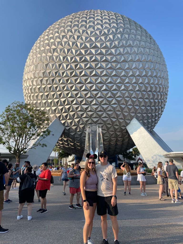 Rylie and Oscar at Disney World during their Orlando trip.