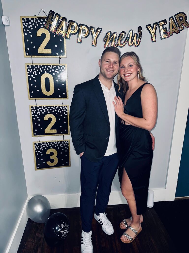 This photo was taken about 6 hours before Matt asked Katie to "officially" be his girlfriend on New Year's Eve 🎆