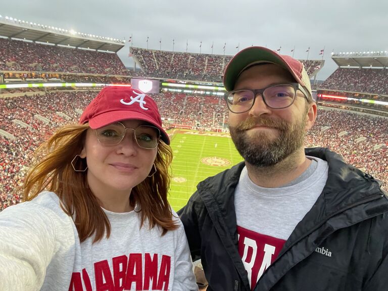 Although not Ewa's first football game (that's another story) this is from Ewa's first Iron Bowl, which as you know is a big deal here in Alabama. 