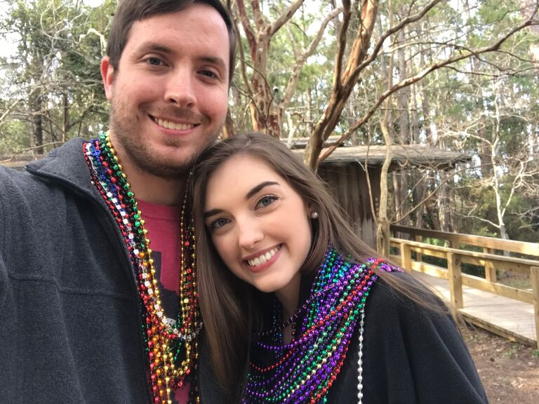Our first Mardi Gras together in Mobile, I was falling in love!