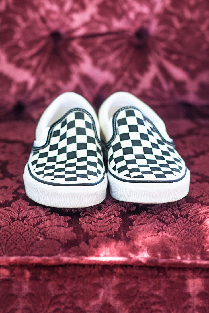 black and white checkered shoes