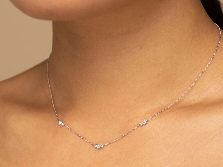 Mejuri sterling silver crystal necklace for wife gift