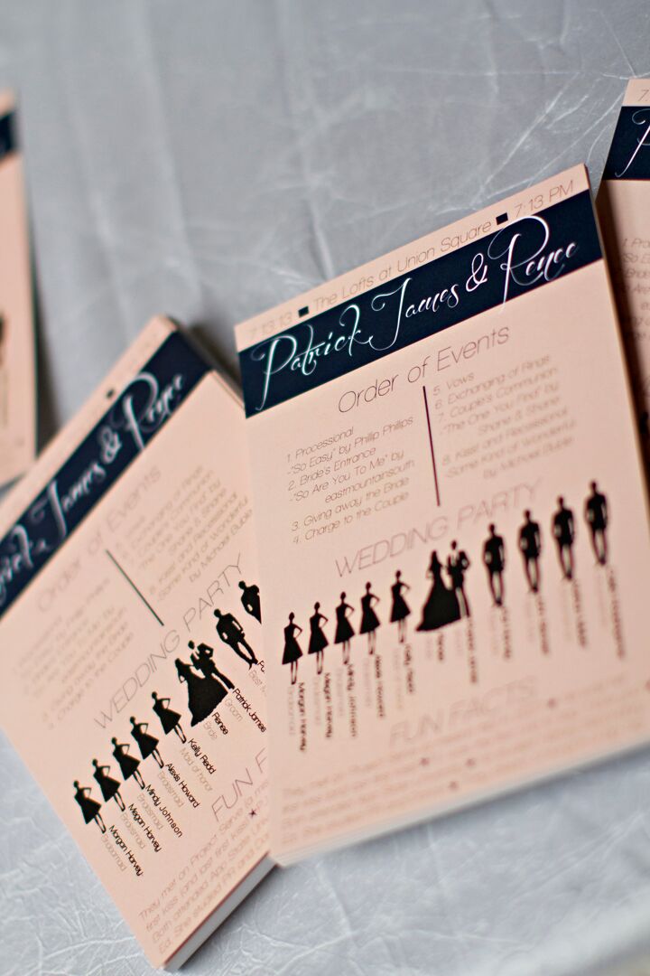 Blush And Black Target Wedding Programs