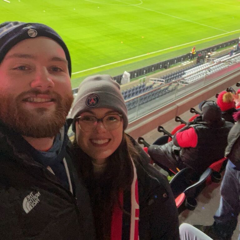 We also just love spending time together! Some of our favorite things have been traveling with family, trying new foods and restaurants, and enjoying games together - either at a sporting event or at the kitchen table! 