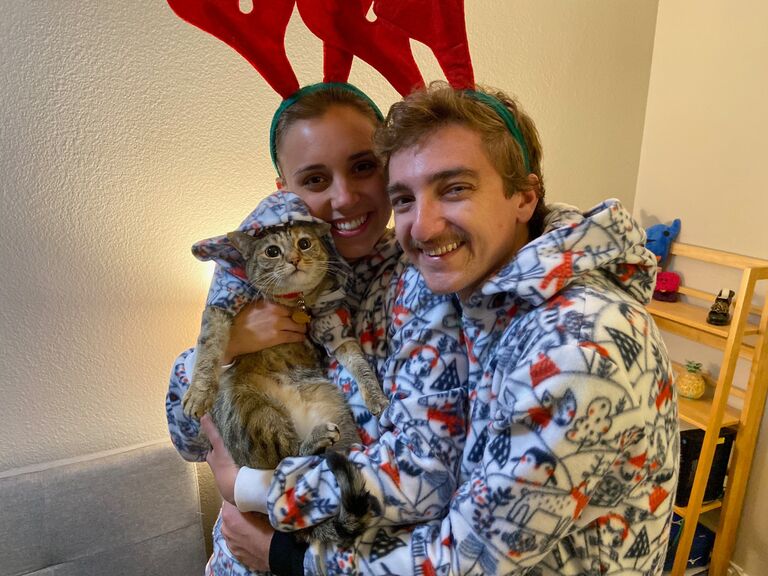 The whole family together in our homemade matching pajamas courtesy of Mrs. Meyer.