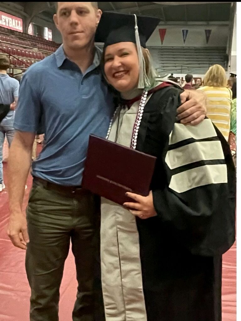 Celebrating finishing veterinary school from Mississippi State University!