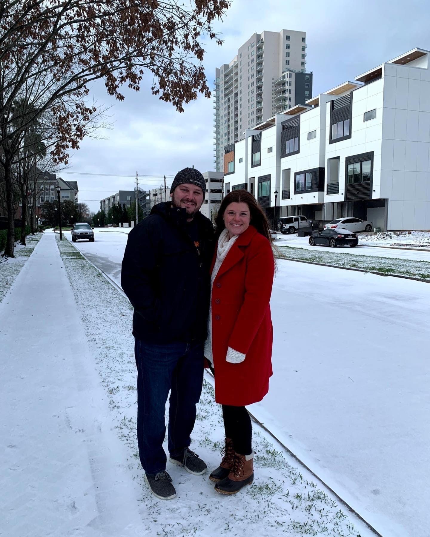 The day Nathan asked Elizabeth to be his girlfriend during the snowpocalypse in Houston