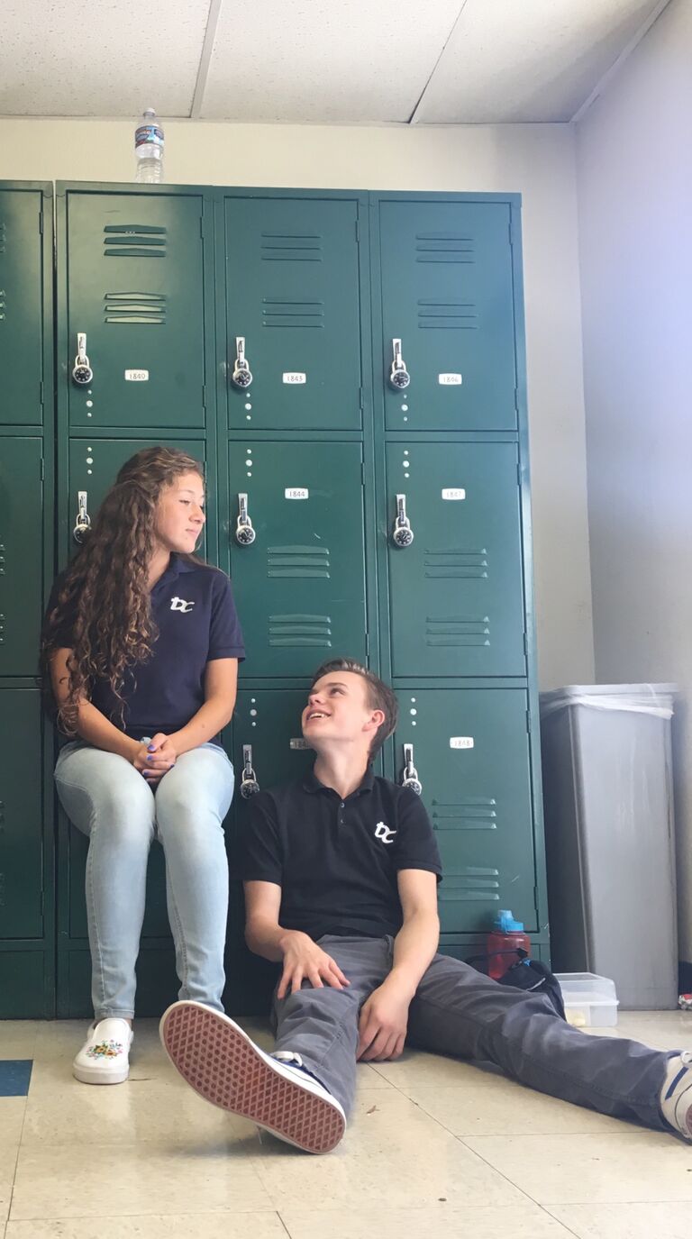 One of many moments captured in the hallway, a major hangout spot sophomore year