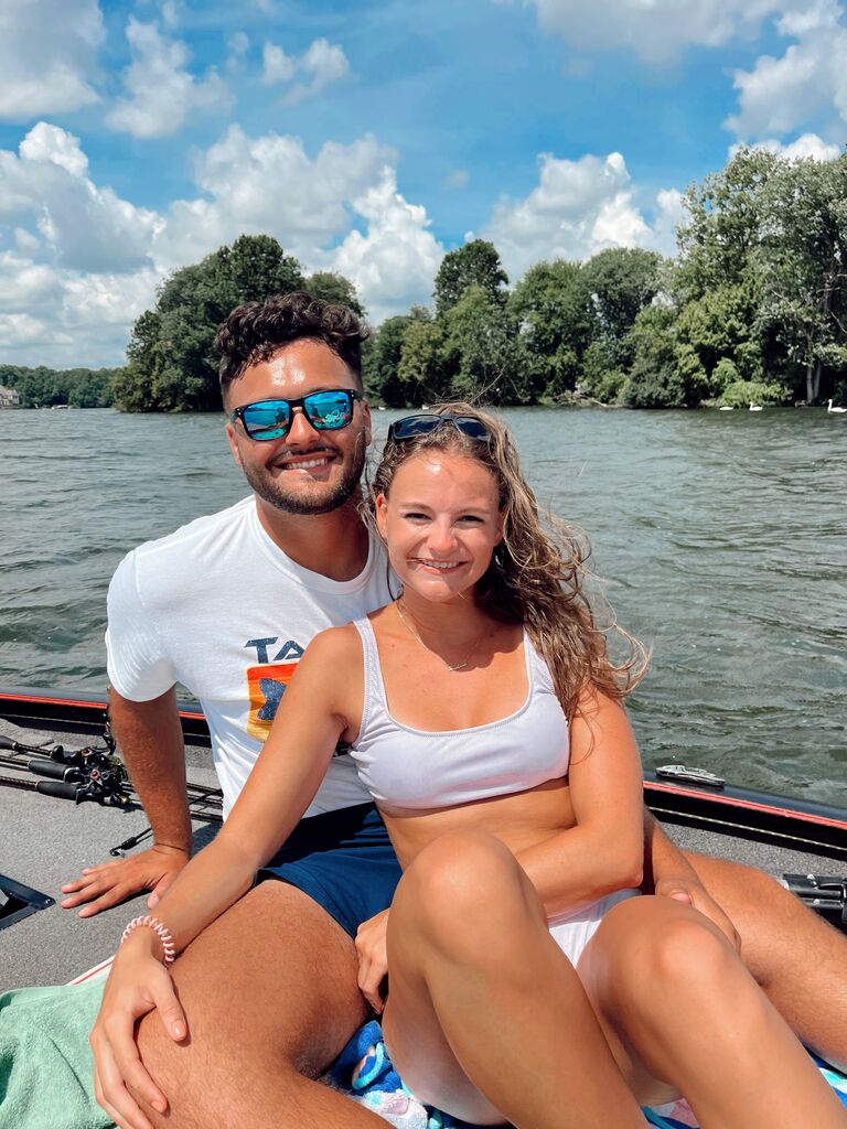 The first time we went fishing together! I mostly floated and sun bathed. 
