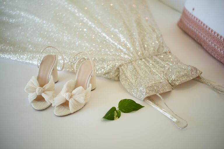 ally love wedding dress and shoes