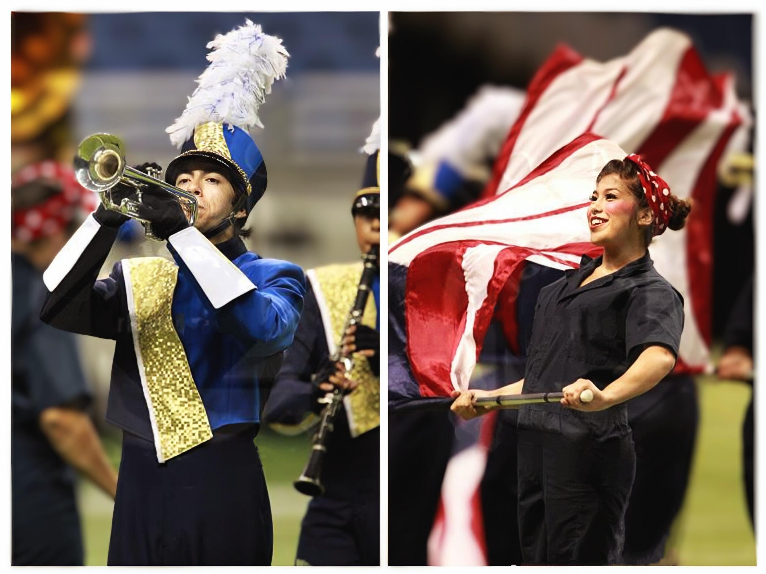 One of our many shared bonds was our love for marching band! These were taken at our high schools first ever performance at the UIL State Competition! 
