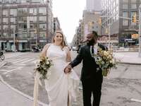 Bride and groom elope in New York City. 