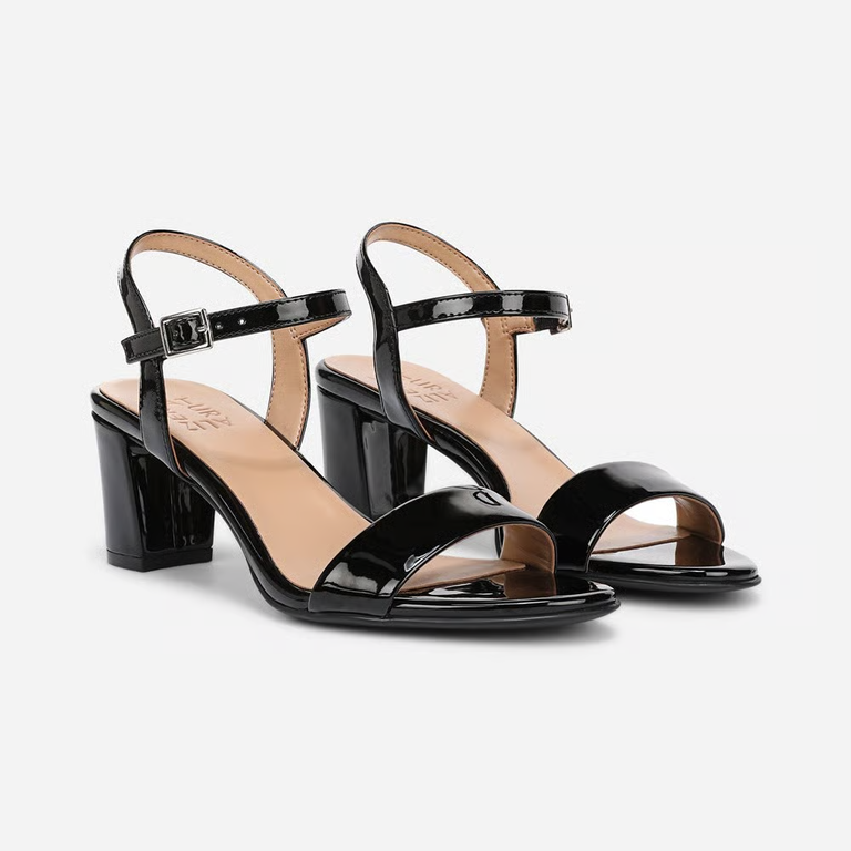 Naturalizer block heel patent sandals