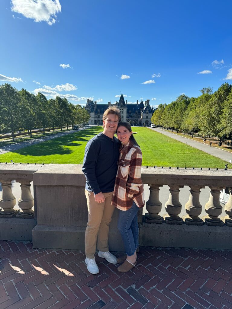 Our last photo together as boyfriend and girlfriend, moments before Caleb gets down on one knee!