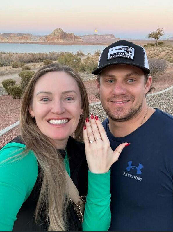Luke and Kelly at Lake Powell, AZ - shortly after Luke proposed!