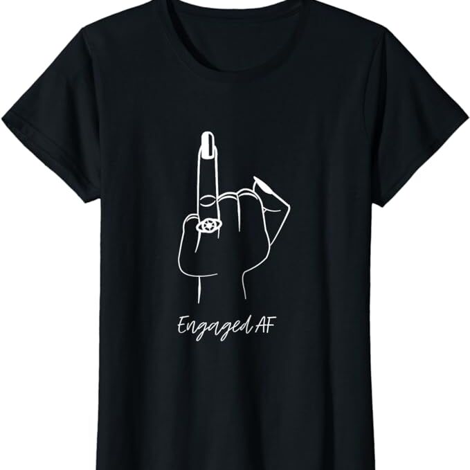 Ring finger engaged af black tshirt