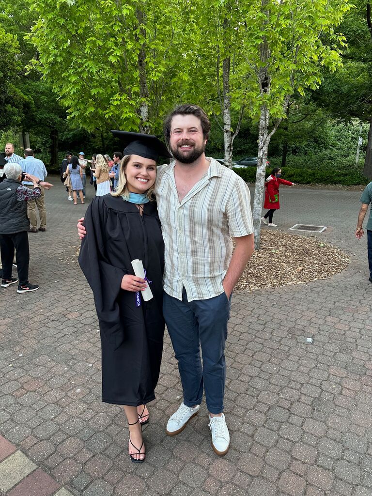 Izzy graduating with her Master's in Teaching from University of Washington.