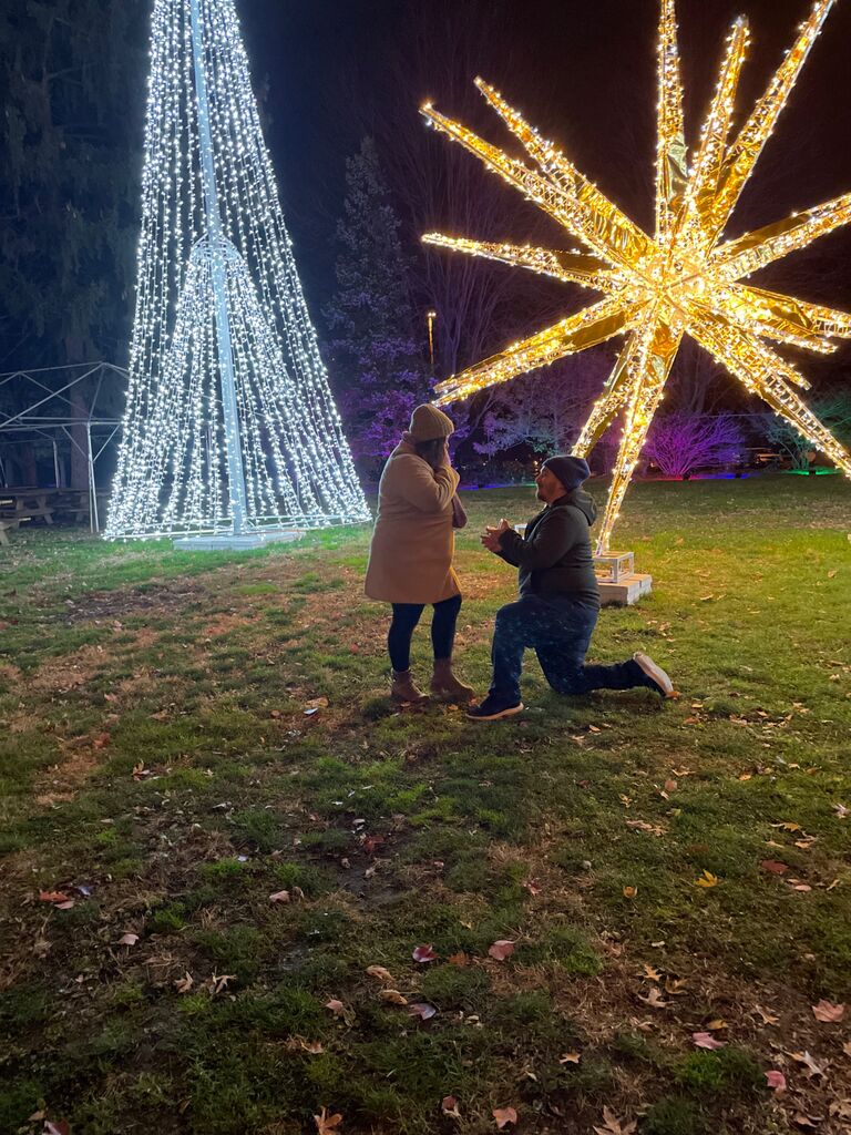 Getting engaged at the zoo!