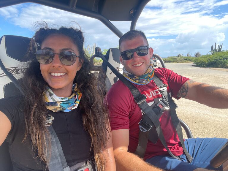 Aruba, our first out of country vacation together. After being stuck in Buffalo weather, man did we appreciate the sunshine. We created memories to last a lifetime. Snorkeling over an old shipwreck, jumping into cave pools, ATV'ing, and finding a little old chapel and animal sanctuary in the middle of nowhere. 
