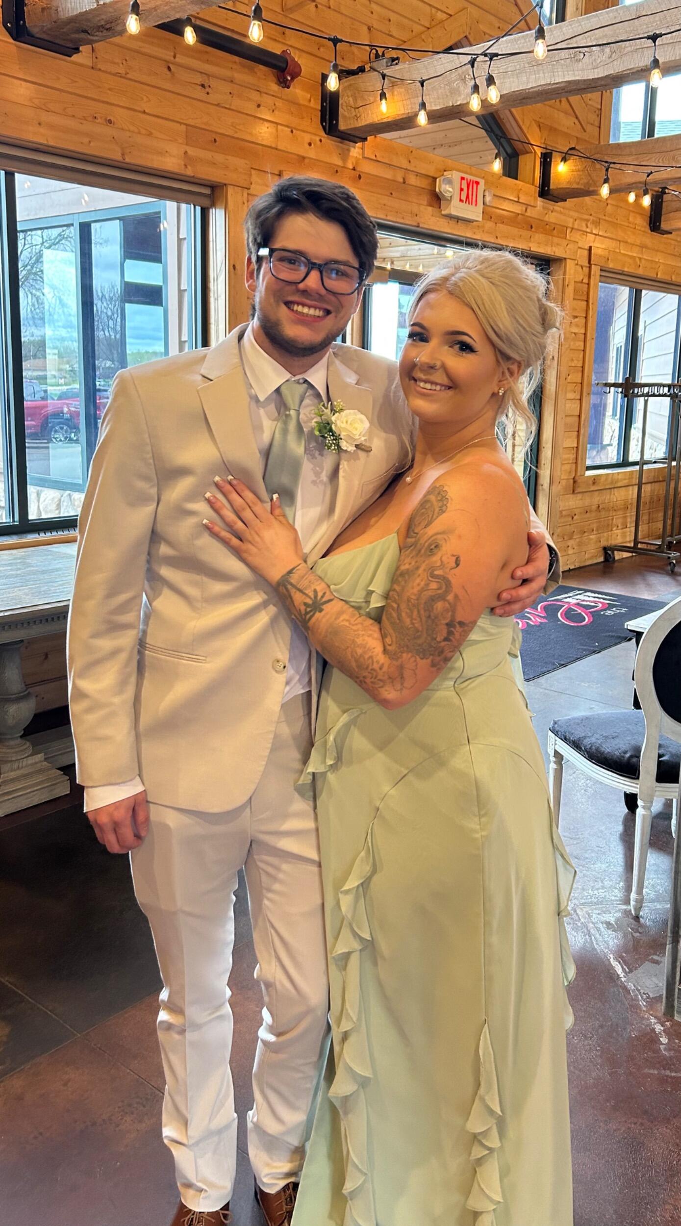We were a big part of my brother’s wedding—I was maid of honor and Nick was a groomsman. Being around all that love just made me want to marry him even more.